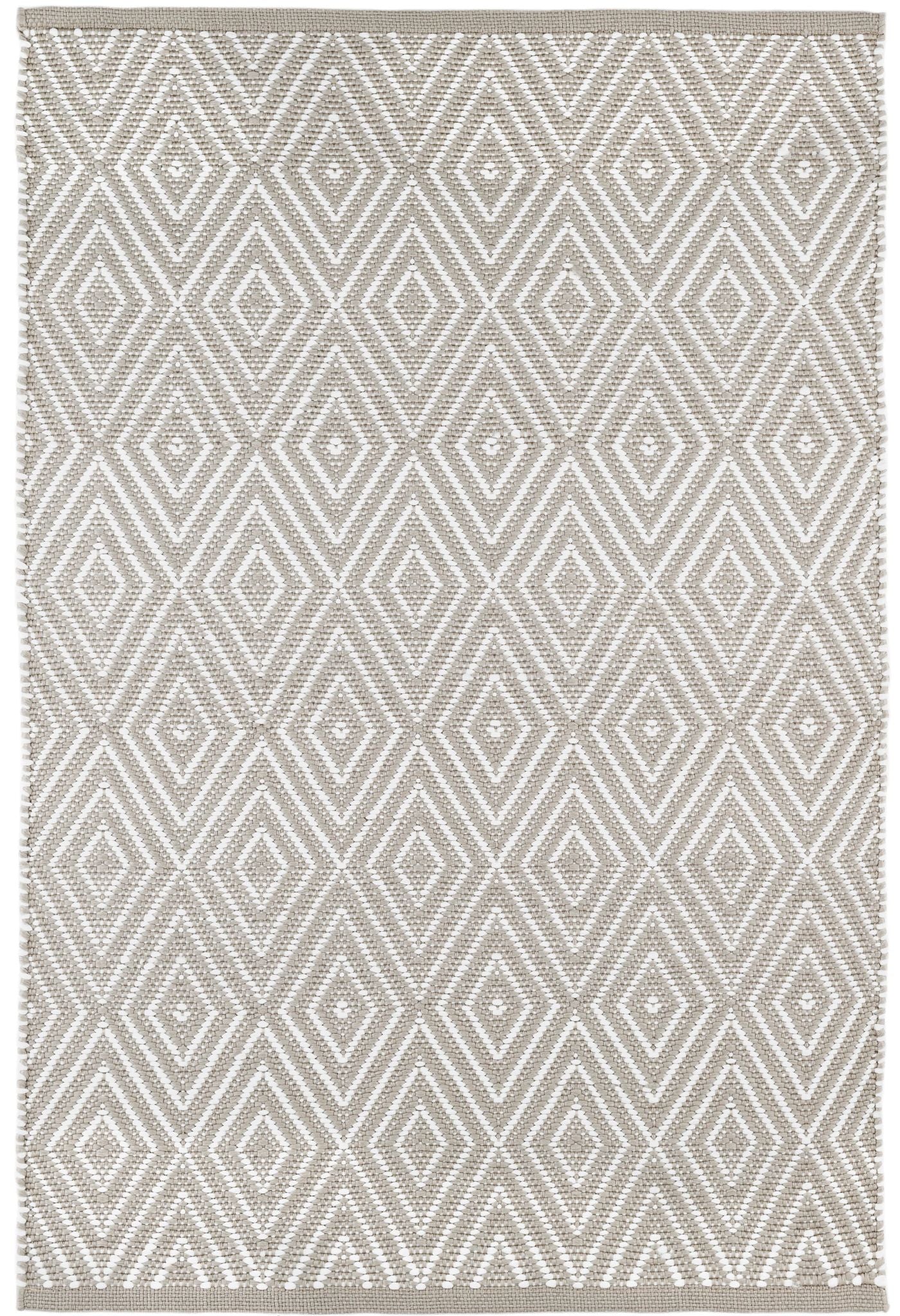 Diamond Platinum/White Handwoven Indoor/Outdoor Rug - Image 1