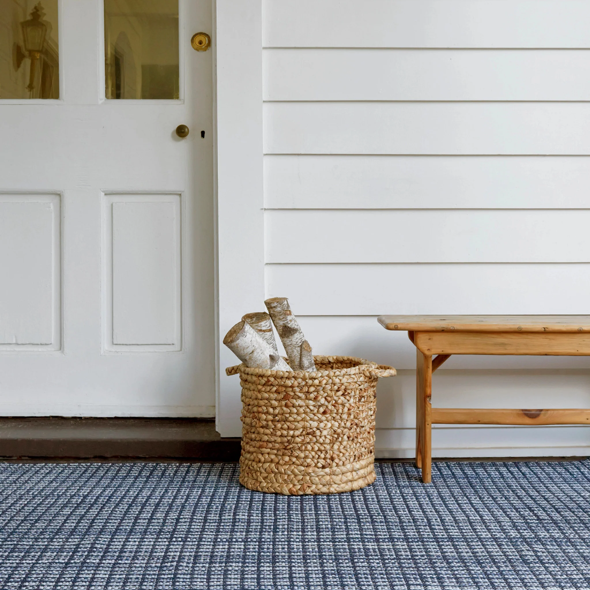Coco Blue Handwoven Indoor/Outdoor Rug - Image 2