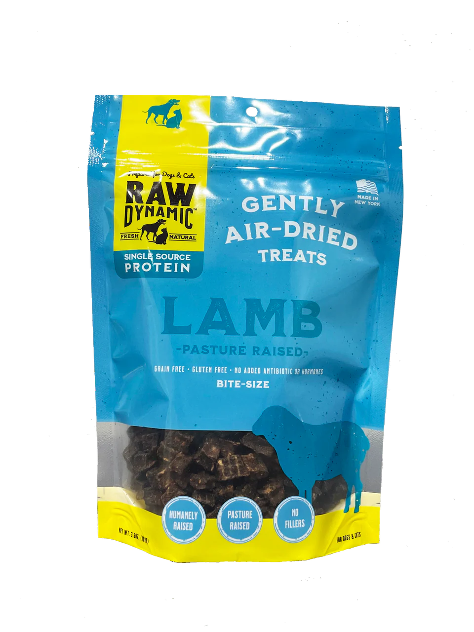 Raw Dynamic Air Dried Dog Treat Lamb 3.6oz - Image 1