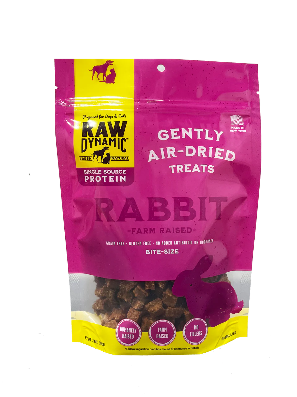 Raw Dynamic Air Dried Dog Treat Rabbit 3.6oz - Image 1