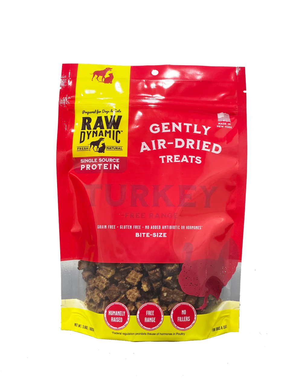 Raw Dynamic Air Dried Dog Treat Turkey 3.6oz - Image 1