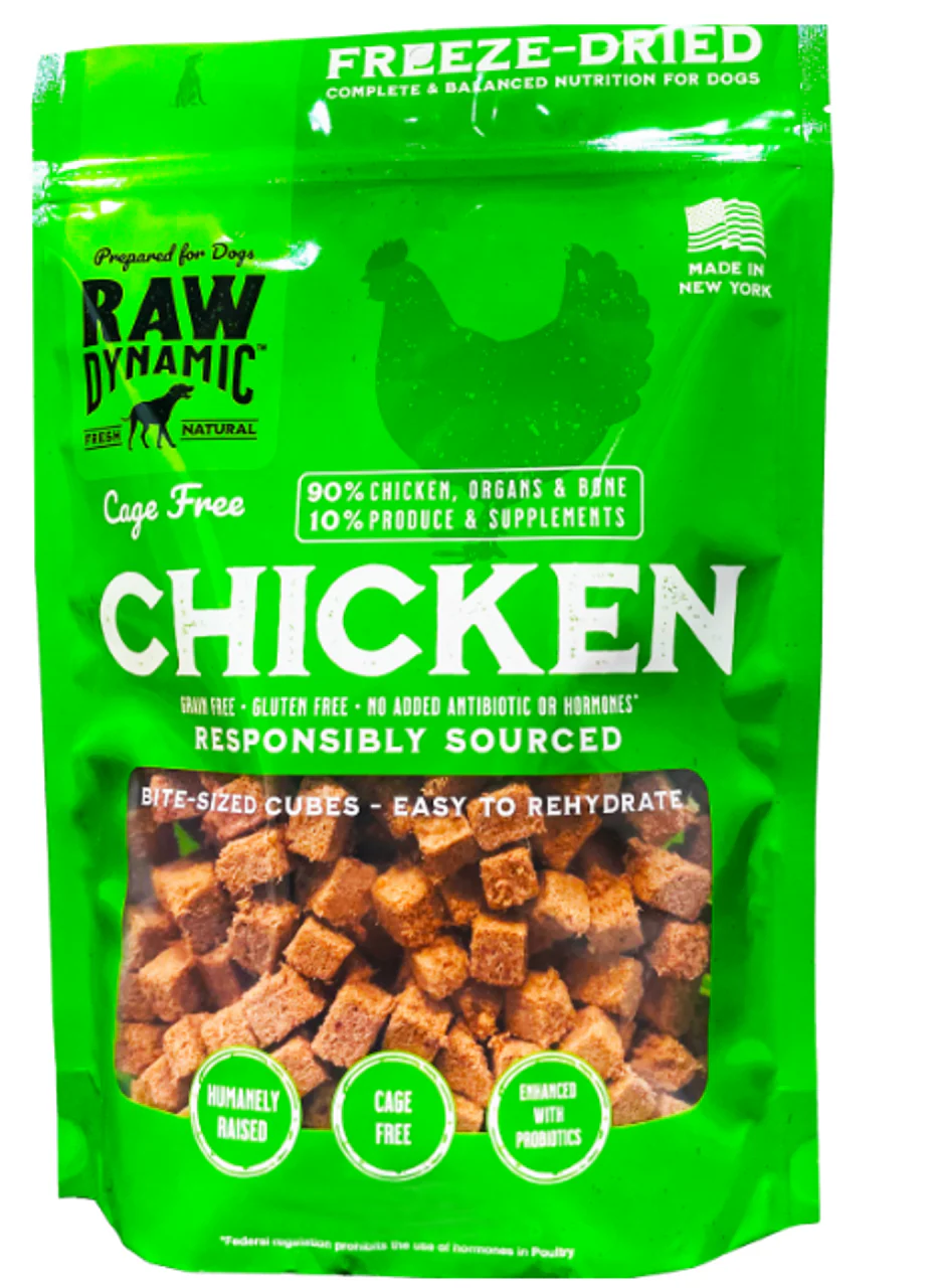 Raw Dynamic Freeze Dried Dog Treat Chicken 1.5oz - Image 1