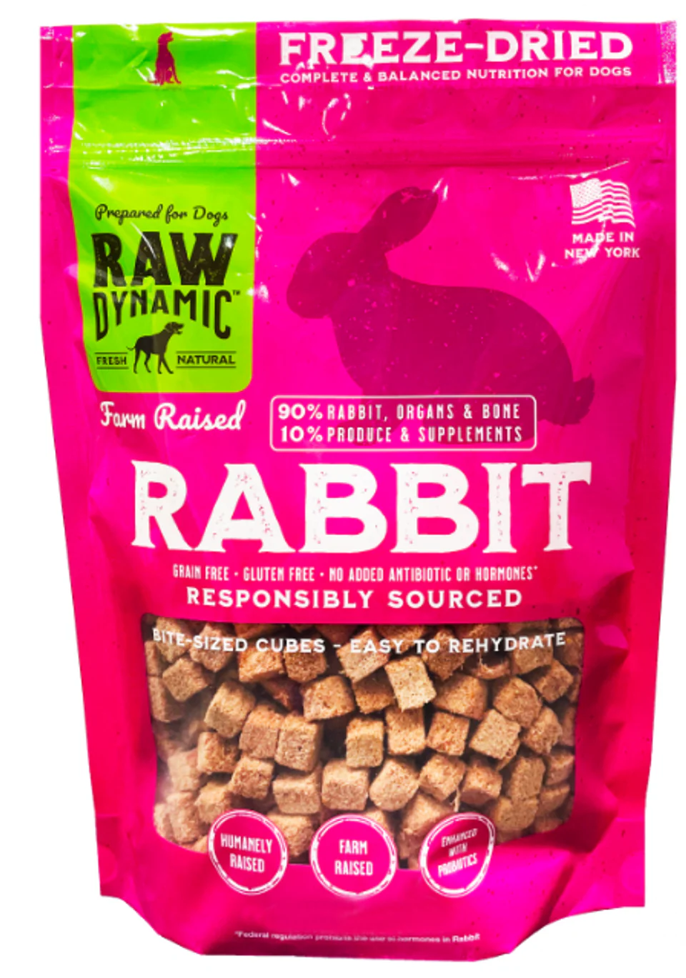 Raw Dynamic Freeze Dried Dog Treat Rabbit 1.5oz - Image 1