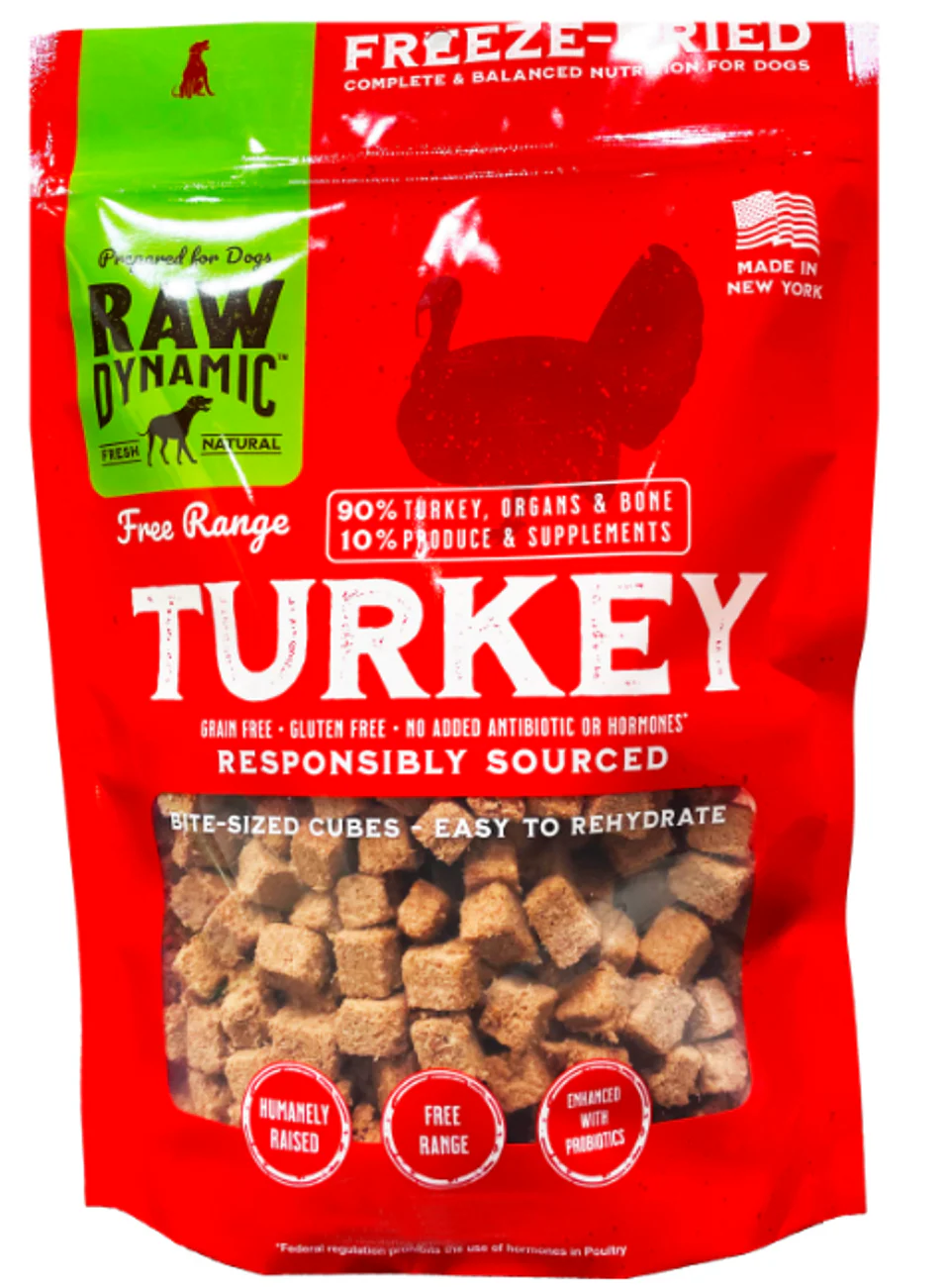 Raw Dynamic Freeze Dried Dog Treat Turkey 1.5oz - Image 1