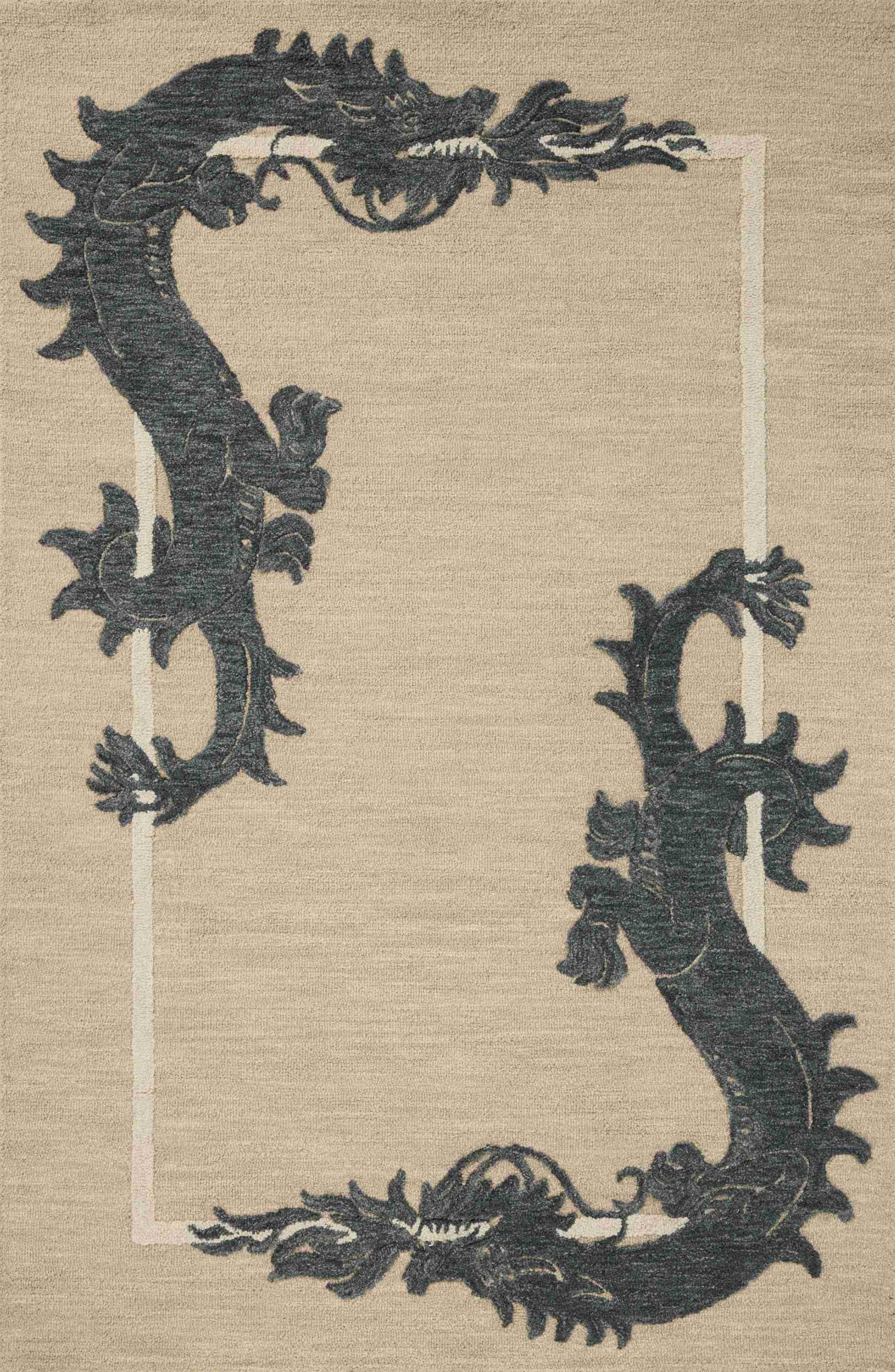 Brigette Romanek x Loloi Romi Oatmeal / Midnight Rug