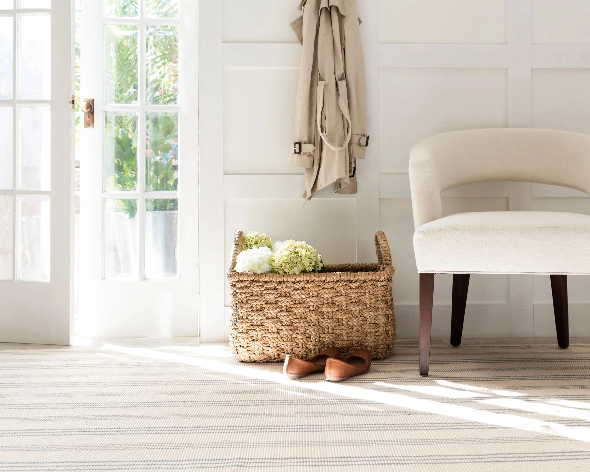 Swedish Stripe Handwoven Cotton Rug - Image 3