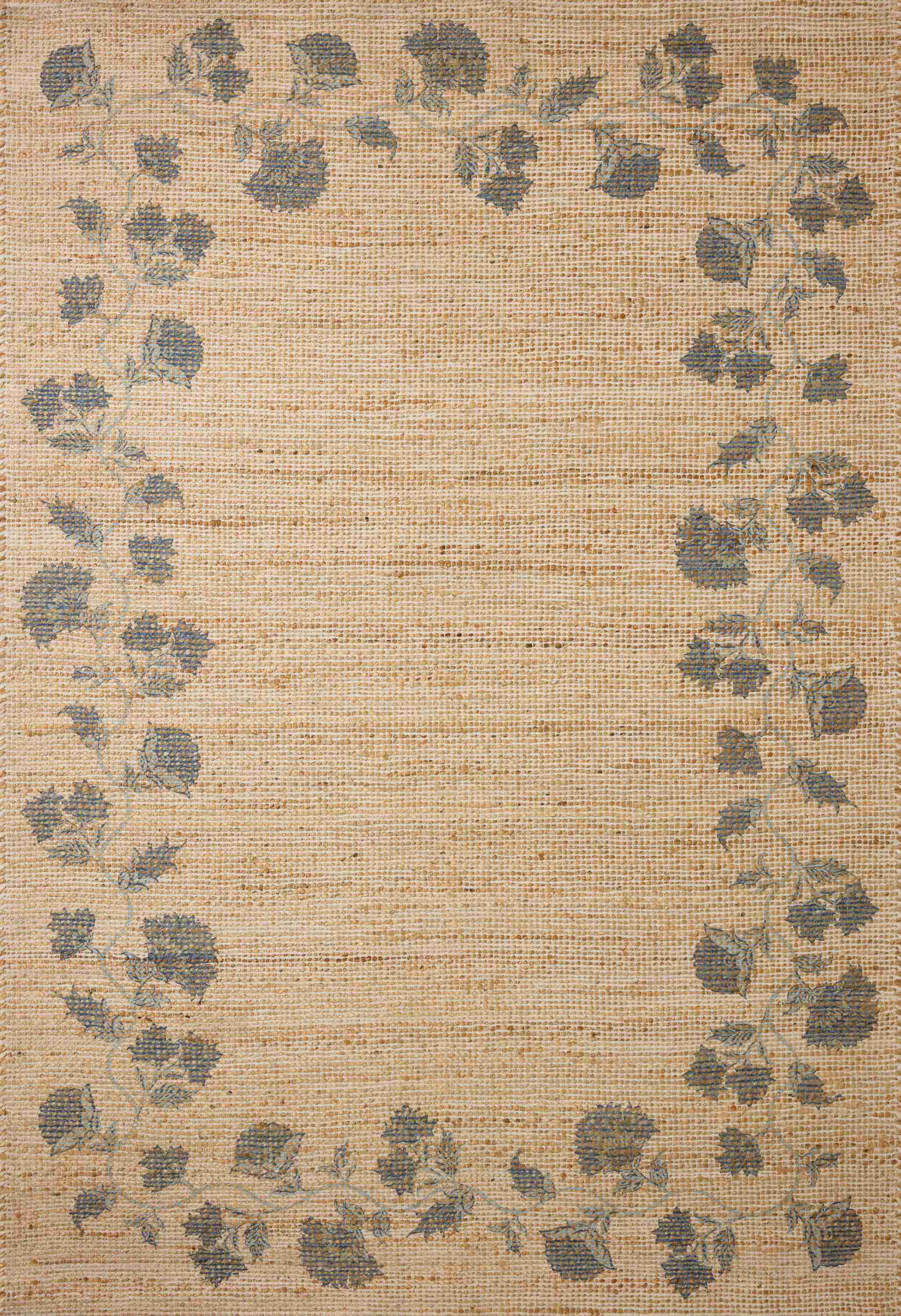 Chris Loves Julia x Loloi Rue Natural / Denim Rug - Image 1