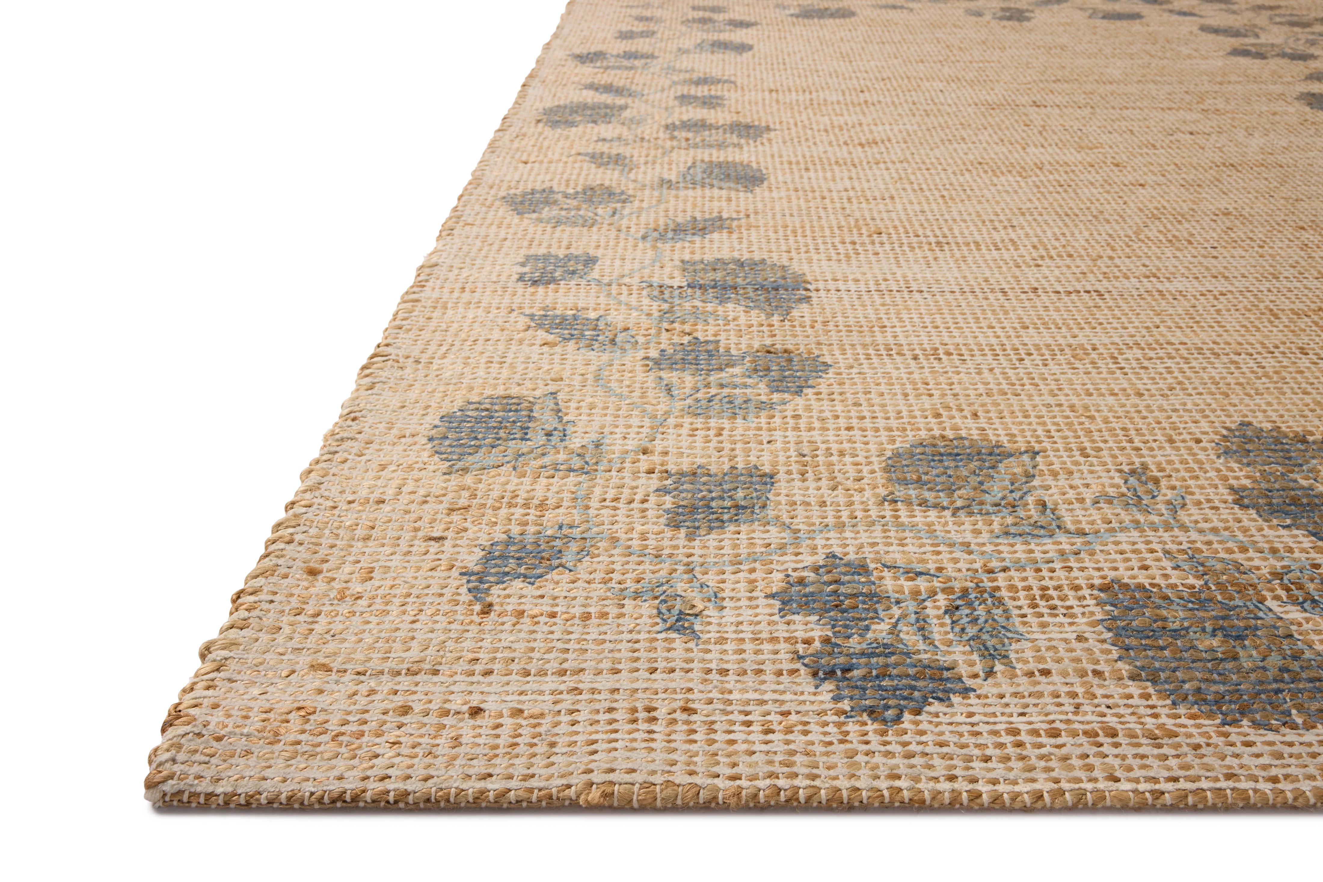 Chris Loves Julia x Loloi Rue Natural / Denim Rug - Image 2