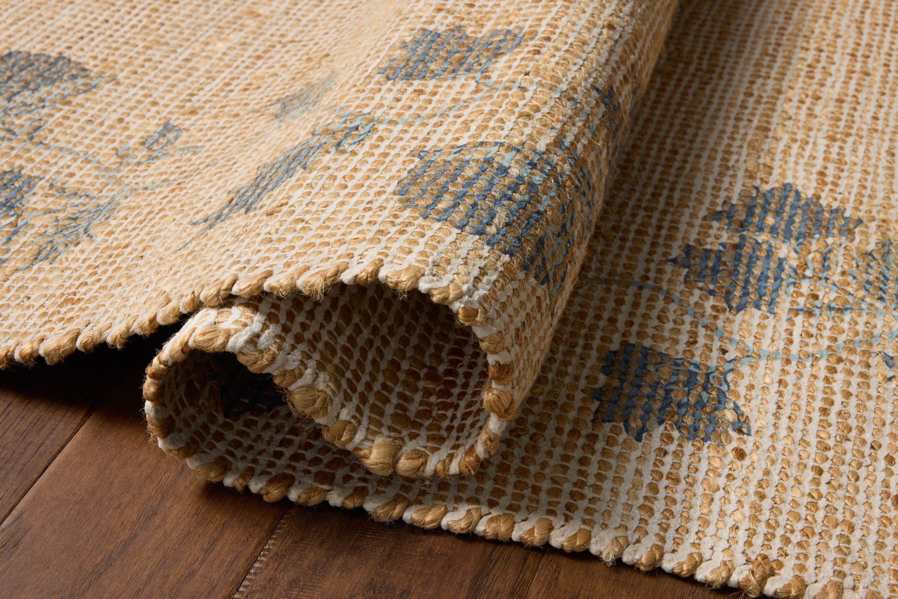 Chris Loves Julia x Loloi Rue Natural / Denim Rug - Image 3