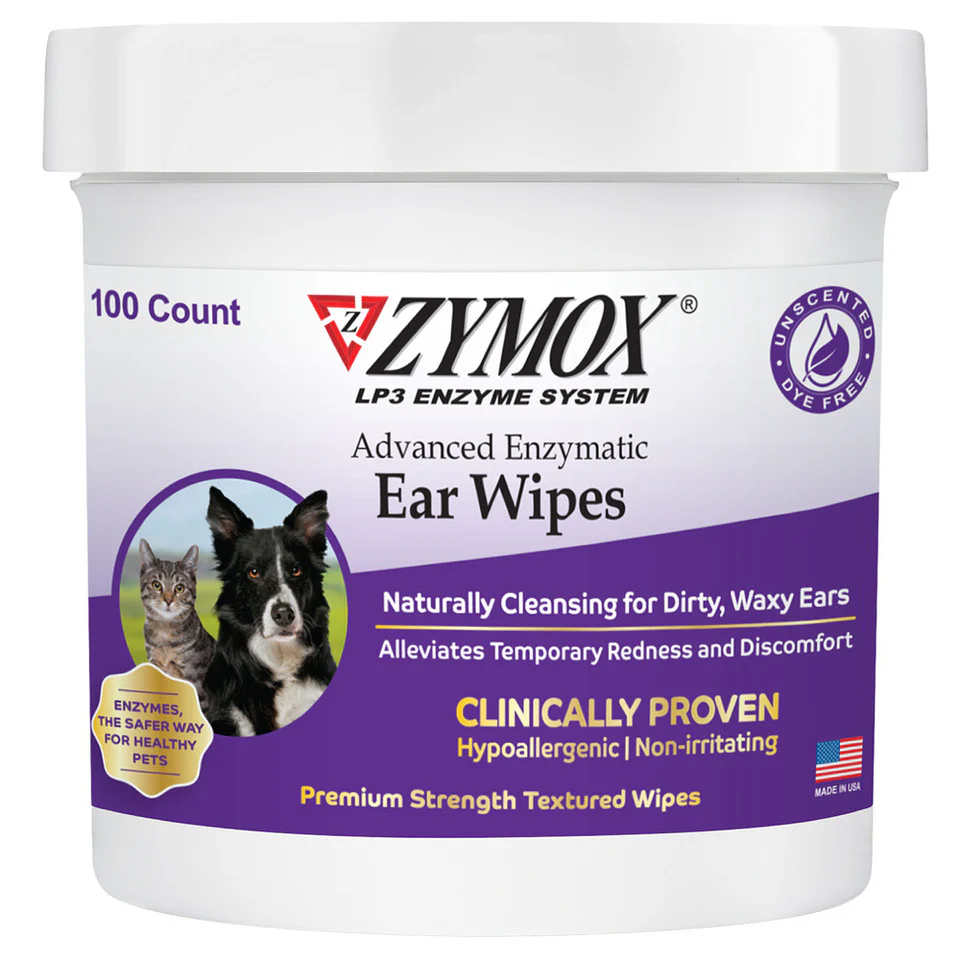 Zymox Advanced Enzymatic Ear Wipes for Dogs 100ct - Image 1