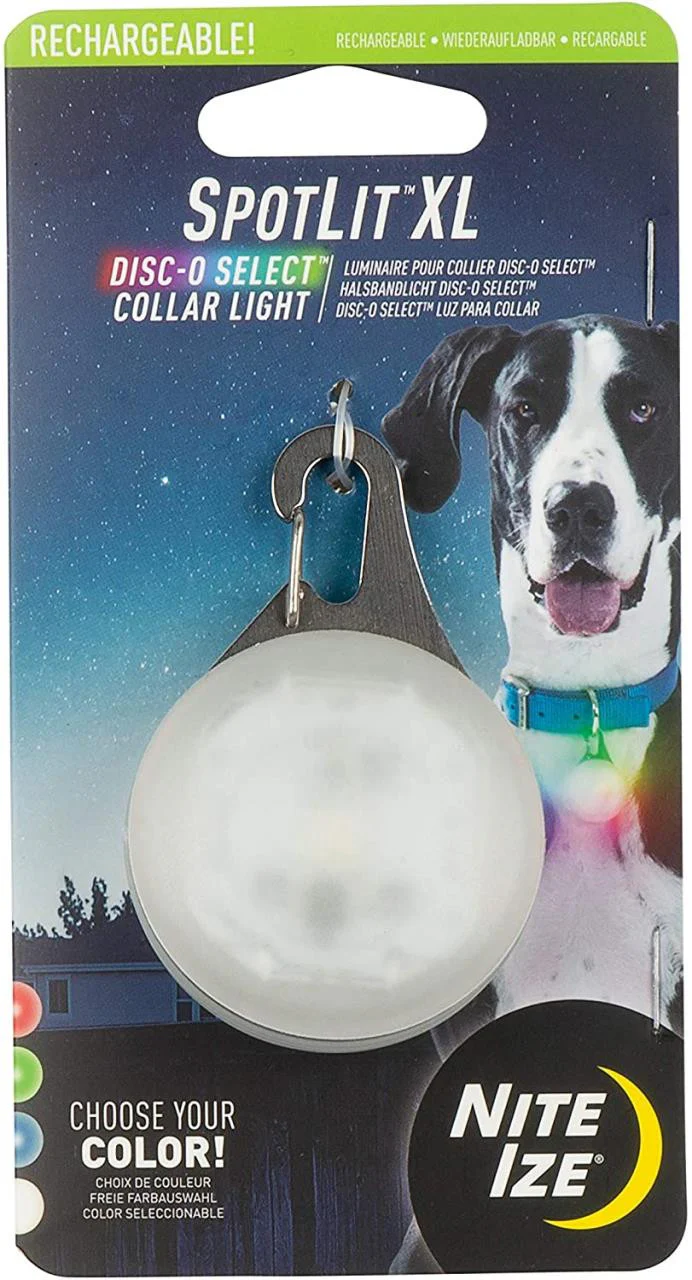 Nite Ize - SpotLit XL Rechargeable Collar Light - White - Image 1