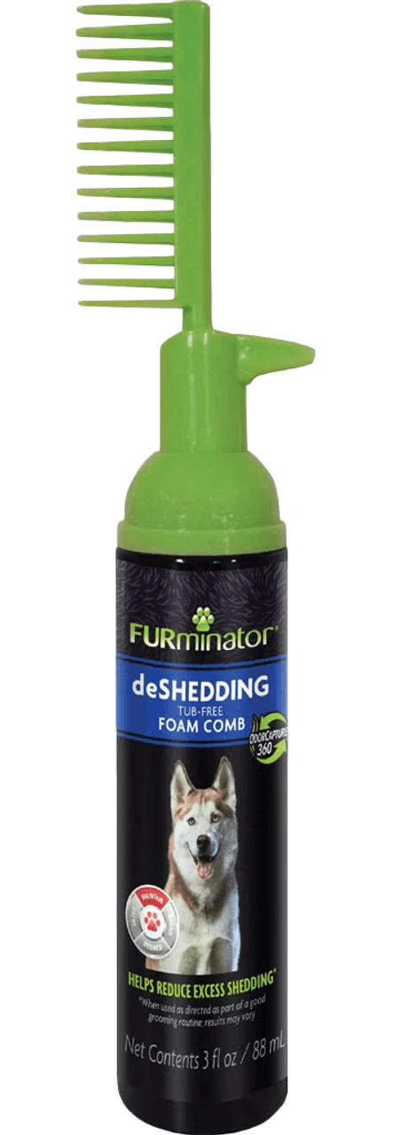 Furminator Rinse Free Foam Comb for Dogs 3oz - Image 1