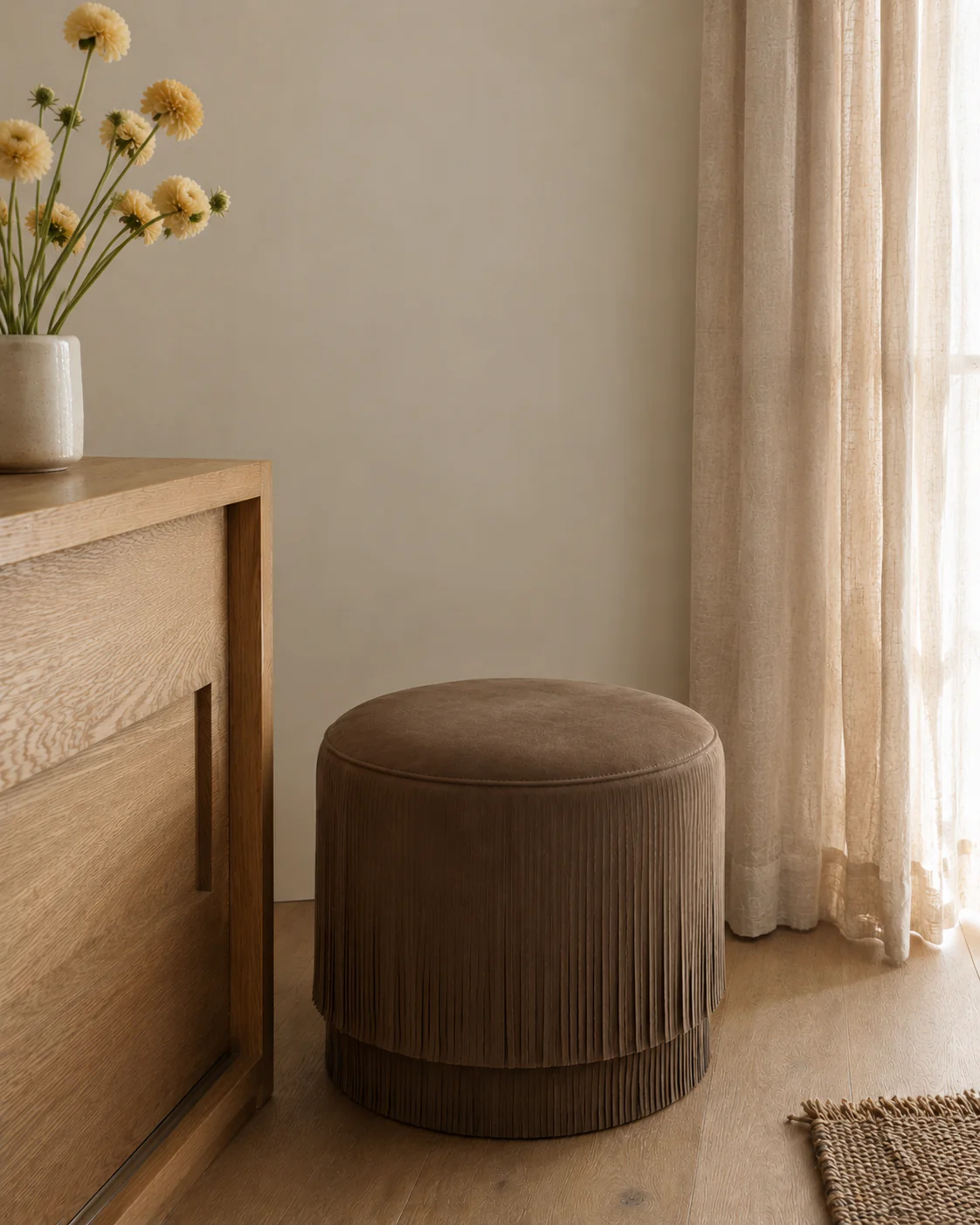 Rooney Fringe Ottoman - Image 2