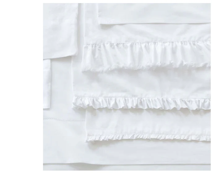 Mia White Ruffle Sheet Set - Image 2
