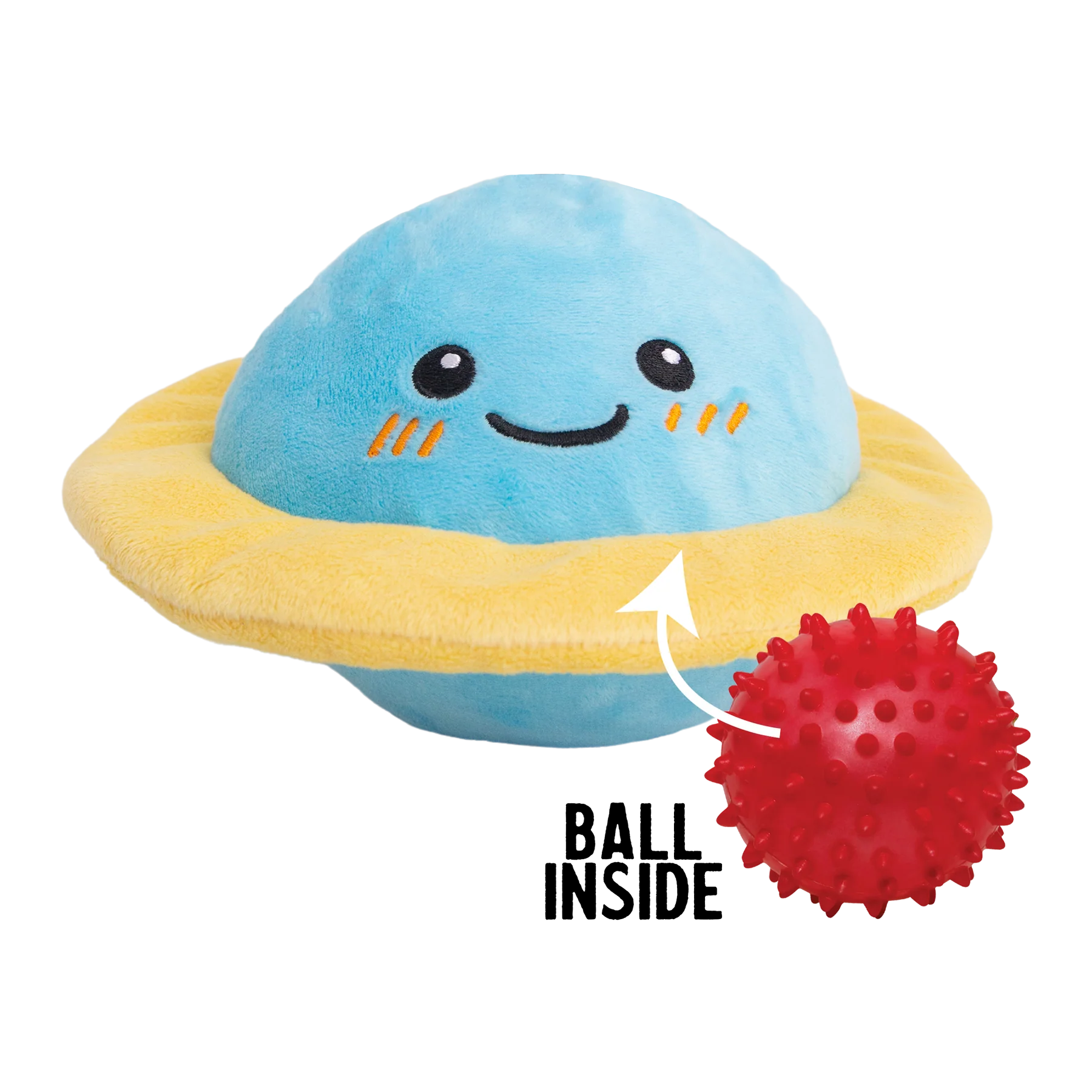 Snugarooz Plush Dog Toy Soothing Saturn - Image 1