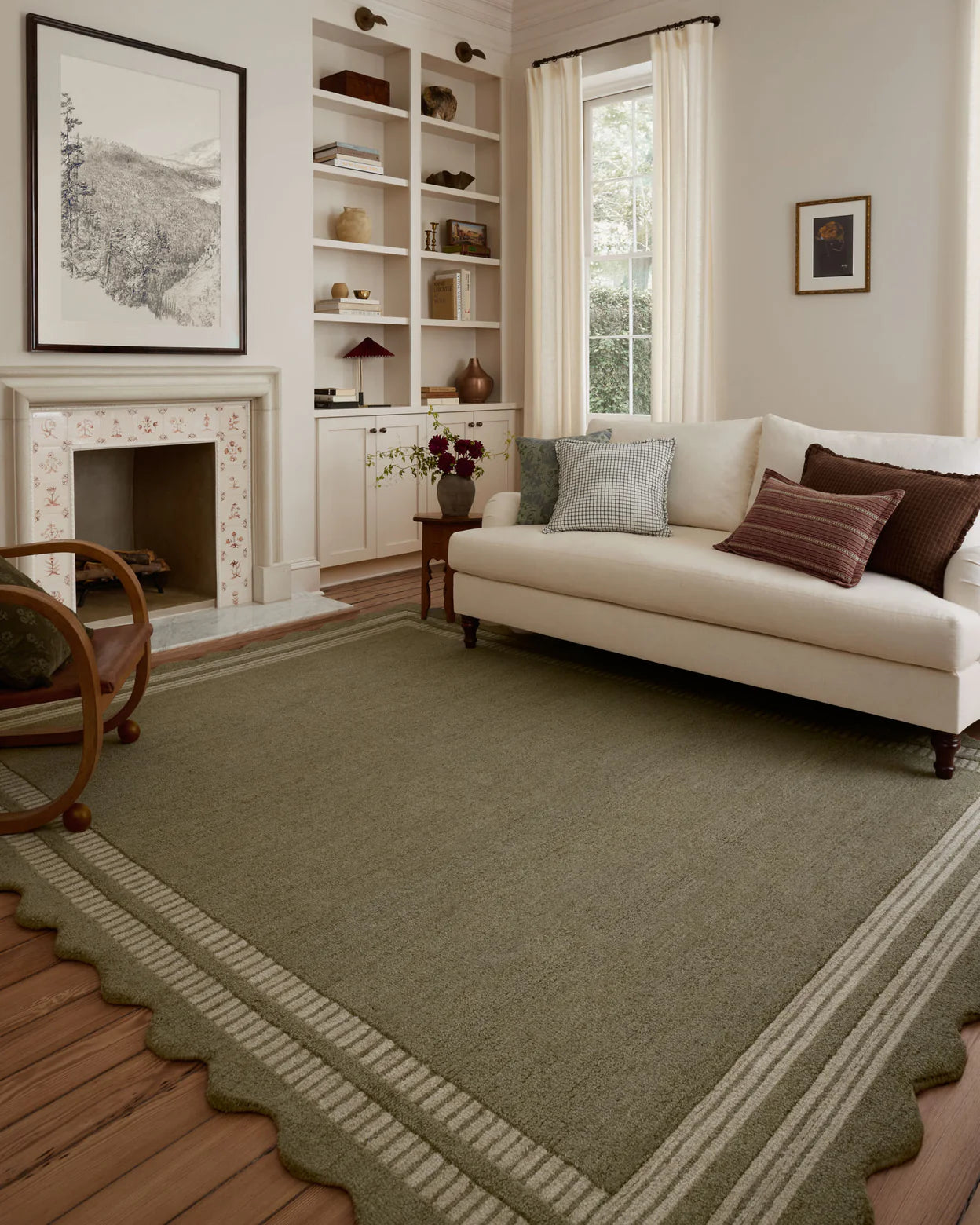 Chris Loves Julia x Loloi, Scottie  Olive / Pebble Rug - Image 3