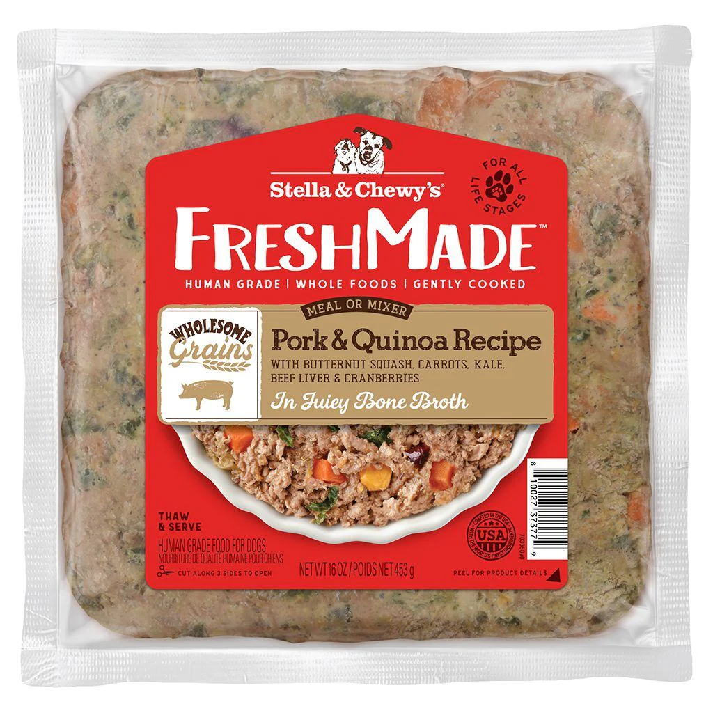 Stella & Chewy’s Freshmade Pork & Quinoa Dog Food 16oz