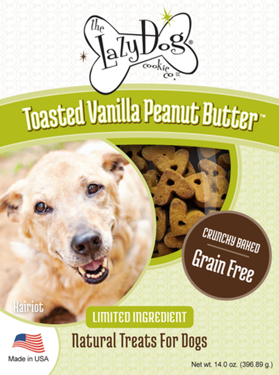 The Lazy Dog Grain Free Toasted Vanilla Peanut Butter Dog Treats, 14oz - Image 1