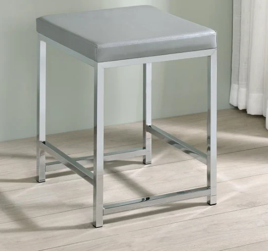 935933 Coaster Umbridge Upholstered Square Padded Cushion Vanity Stool - Image 1