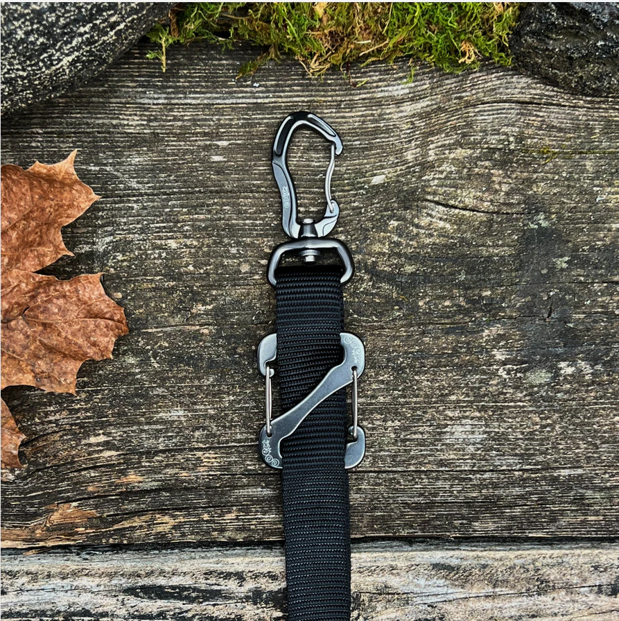 Canine Outdoor Crosswalk Clip Hands Free 10ft Dog Leash Black - Image 1