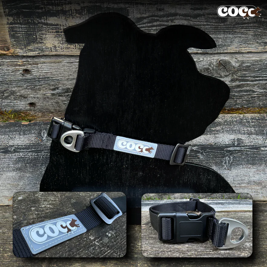 Canine Outdoor Adjustable Dog Collar Black - Image 1