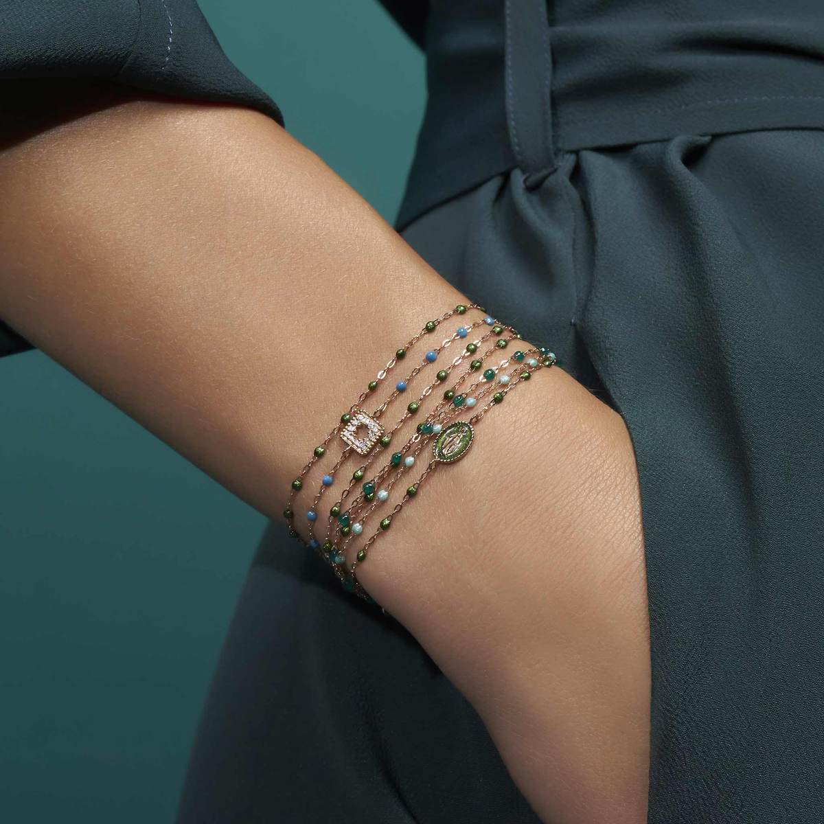 gigiCLOZEAU Classic Bracelet - Emerald - Image 3