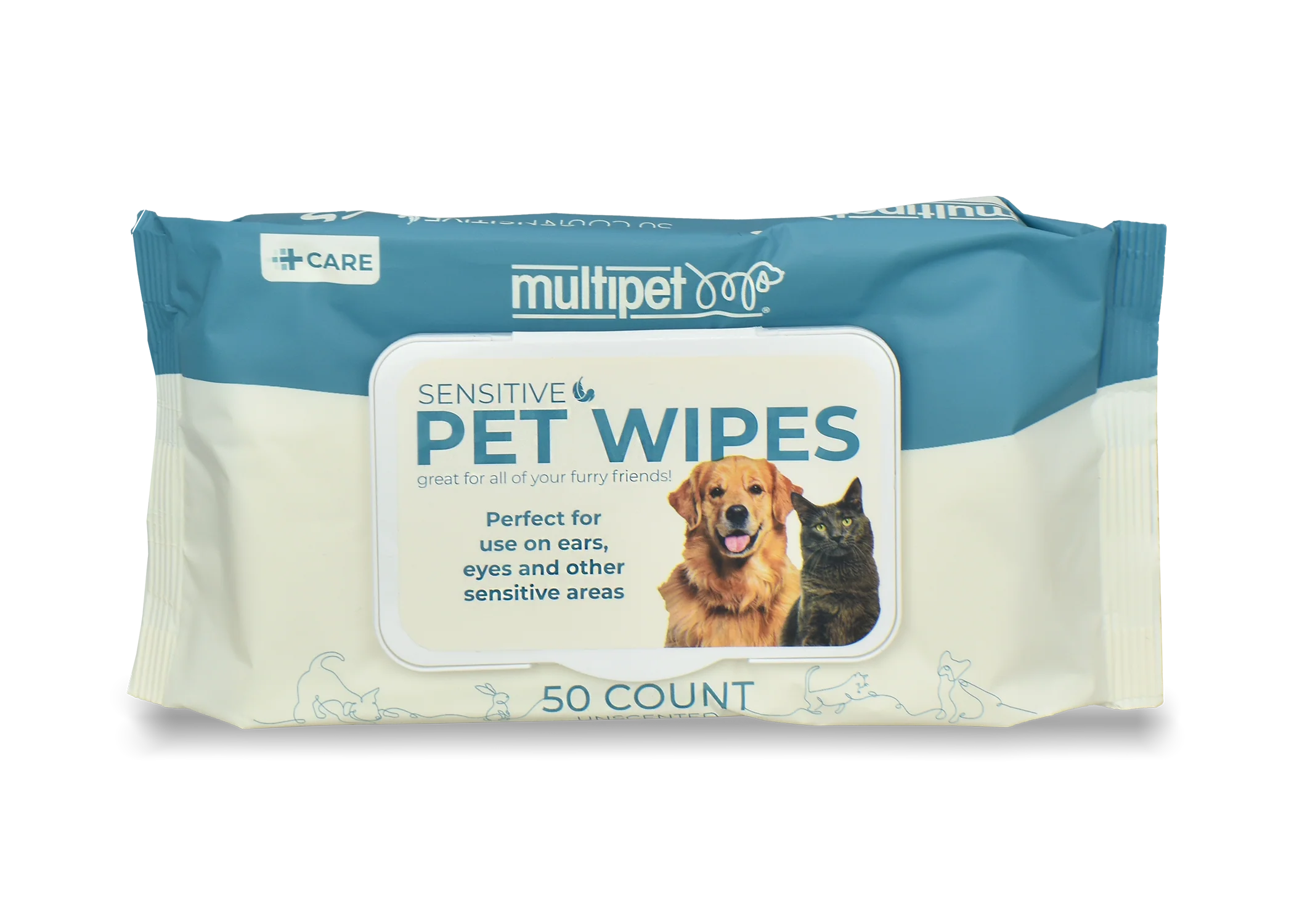 Multipet Sensitive Area Pet Wipes 50ct - Image 1