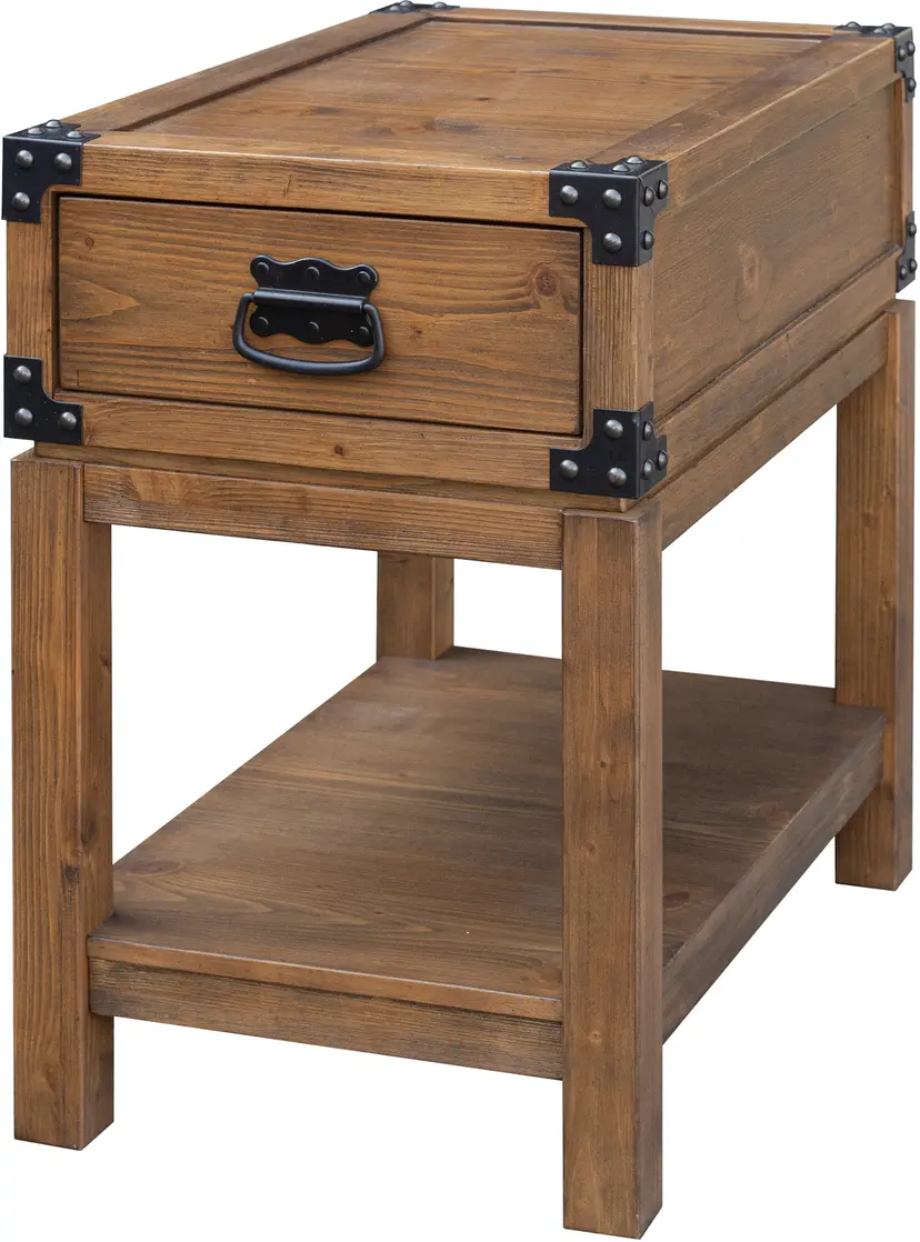 67457-0876 Cottage Creek Summit Chairside Table (Chestnut) - Image 1