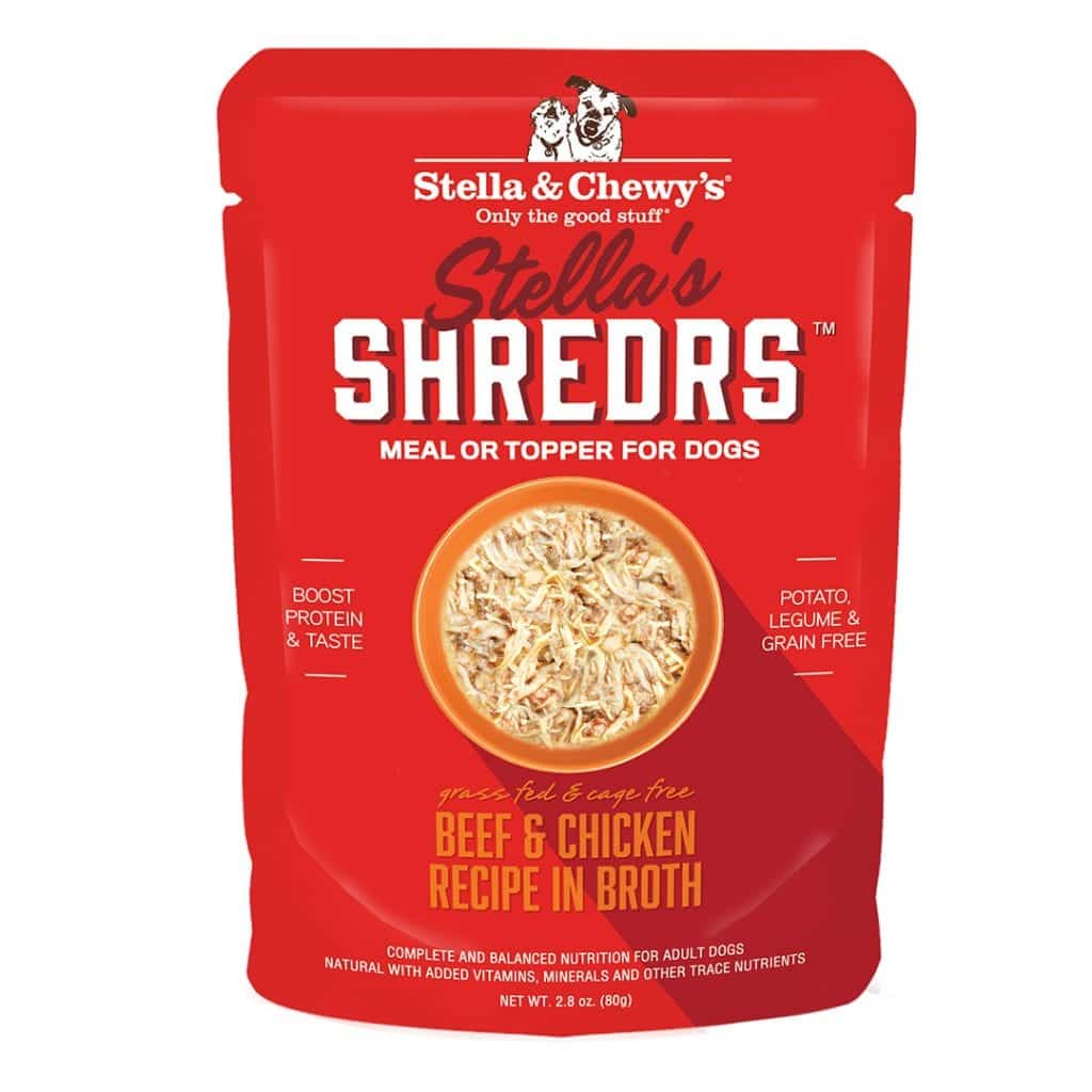 Stella & Chewy’s Stella’s Shredrs Beef & Chicken Recipe in Broth 2.8oz - Image 1
