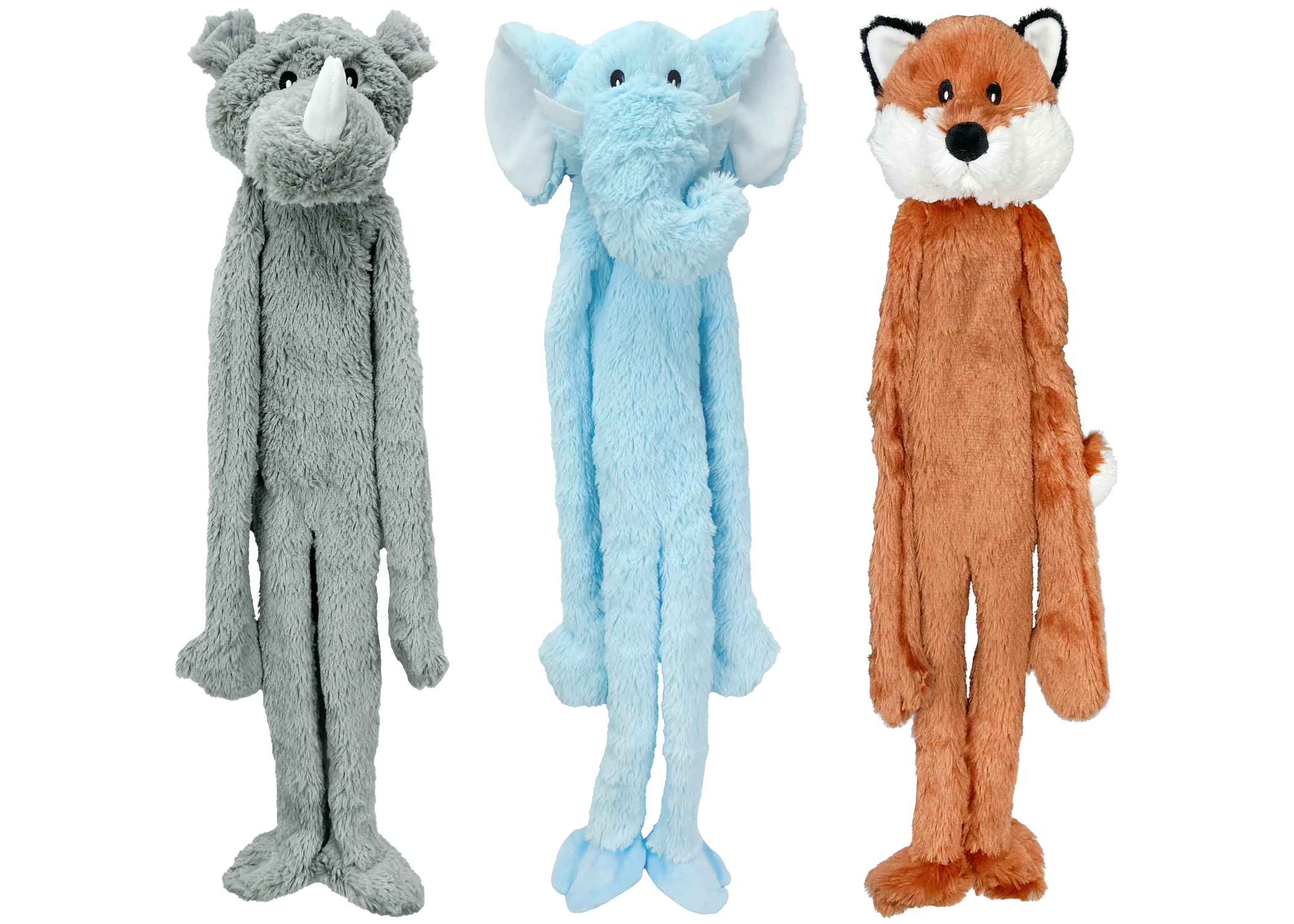 Multipet Plush Dog Toy Swingin’ Flatties 27in Assorted - Image 1