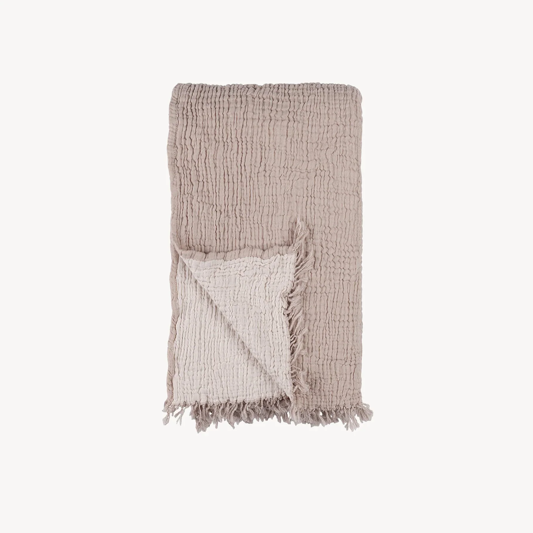 Turkish Crinkle Bed Cover, Fawn Beige - Image 2