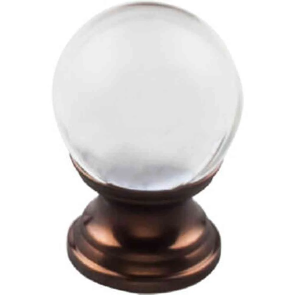 Top Knobs TK840 Clarity Clear Glass Cabinet Knob 1" - Image 1