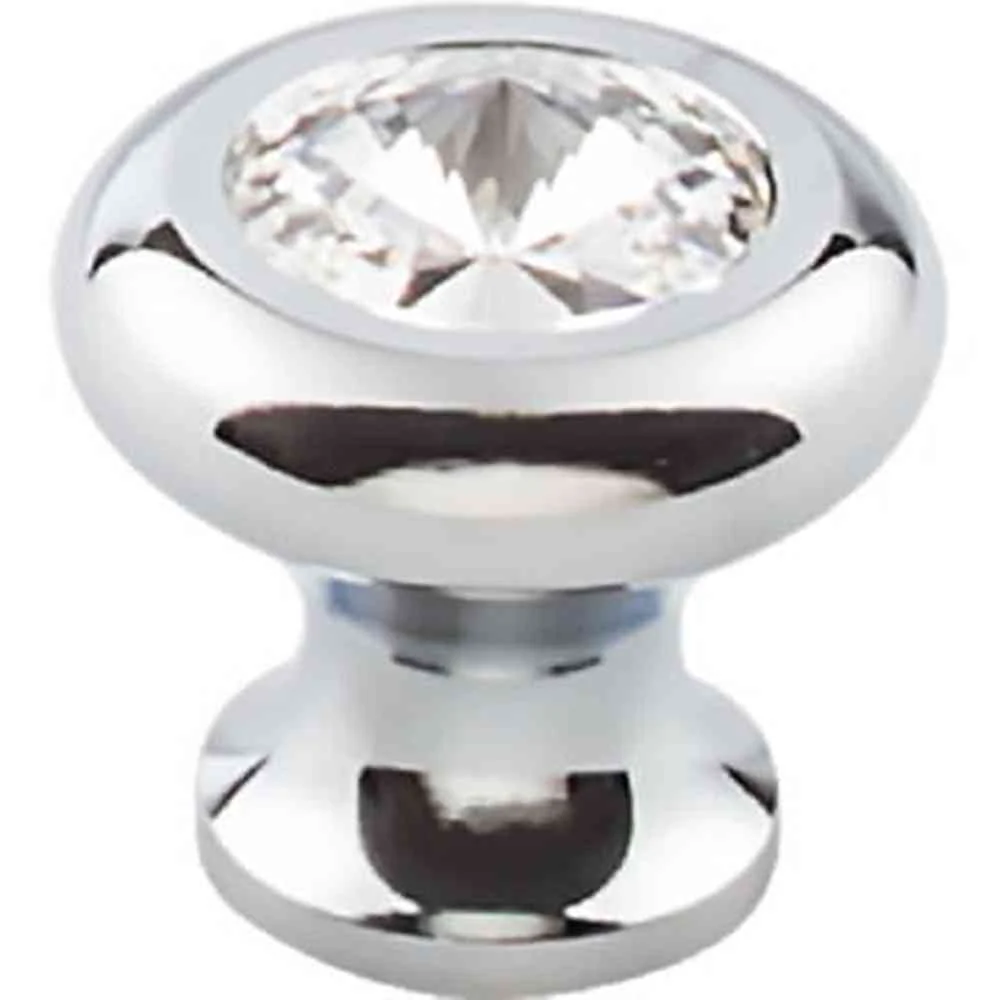 Top Knobs TK846 Hayley Crystal Cabinet Knob Clear 1-3/16" - Image 1
