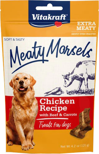 Vitakraft Meaty Morsels for Dogs (4.2 oz) (Chicken with Beef & Carrots) - Image 1