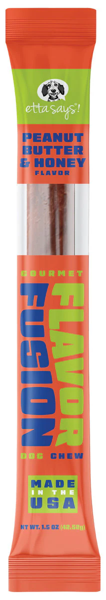 Etta Says! Flavor Fusion Dog Chew Peanut Butter and Honey 1.5 oz - Image 1