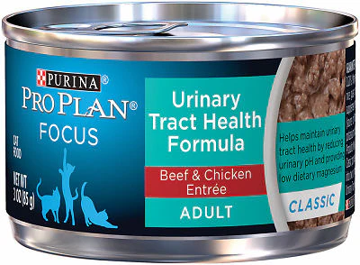 Purina Pro Plan Urinary Tract Health Wet Cat Food  FOCUS Urinary Tract Health Classic Beef & Chicken Entree - 3 oz. Pull-Top Can - Image 1