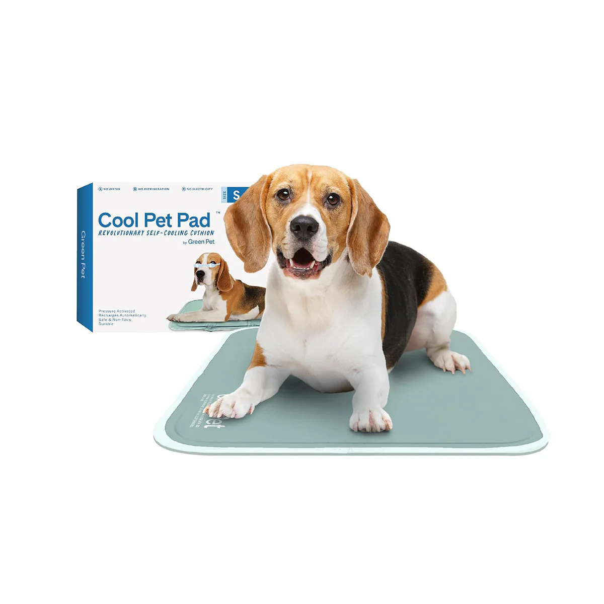 The Green Pet Shop Dog Cooling Mat, Small, Sage - Image 1
