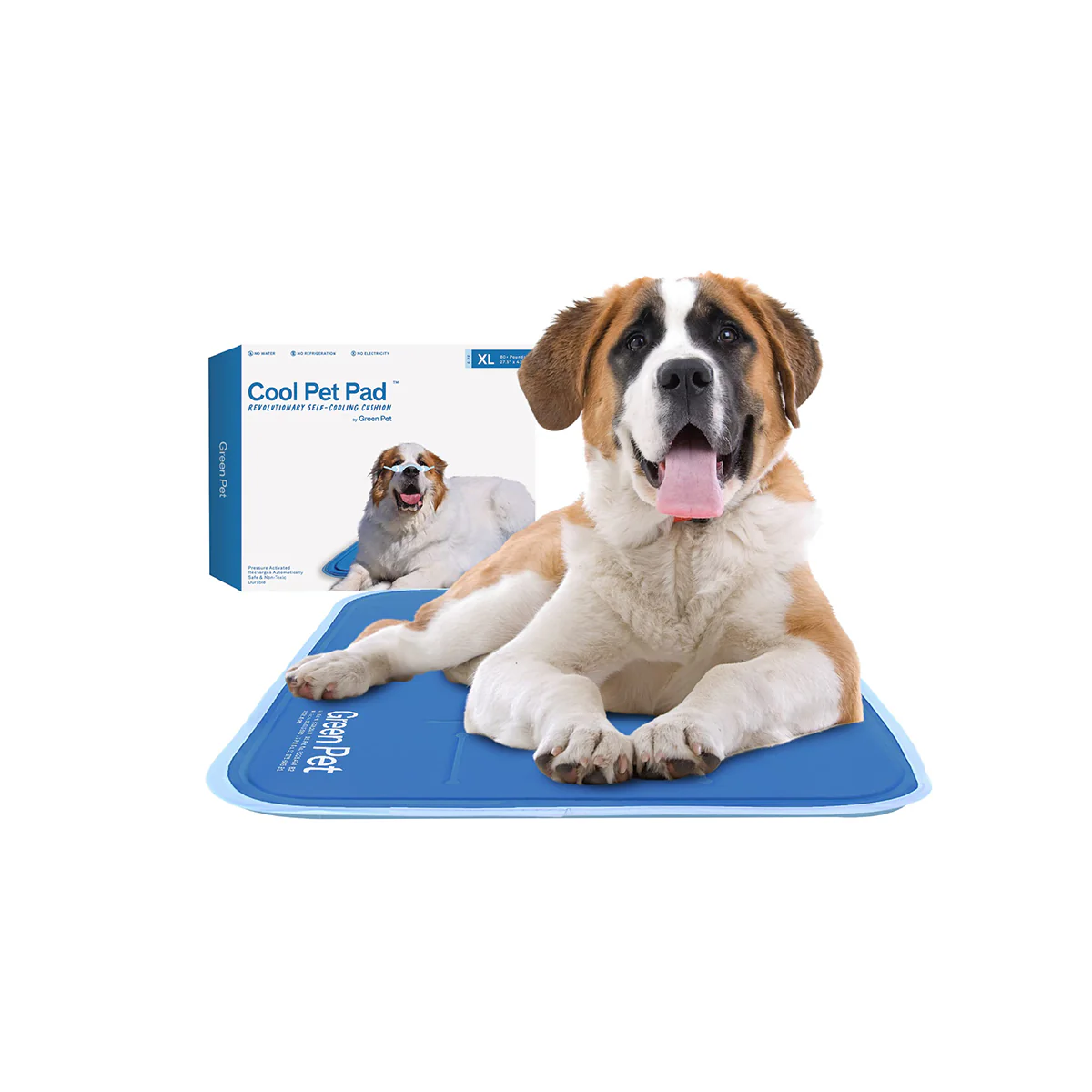 The Green Pet Shop Dog Cooling Mat, Extra Large, Blue - Image 1