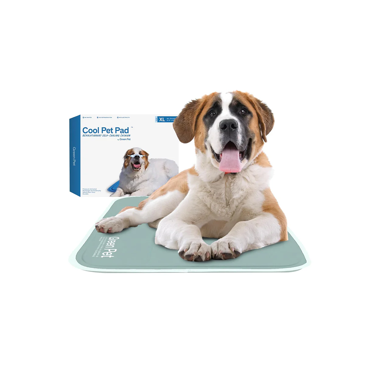 The Green Pet Shop Dog Cooling Mat, Extra Large, Sage - Image 1