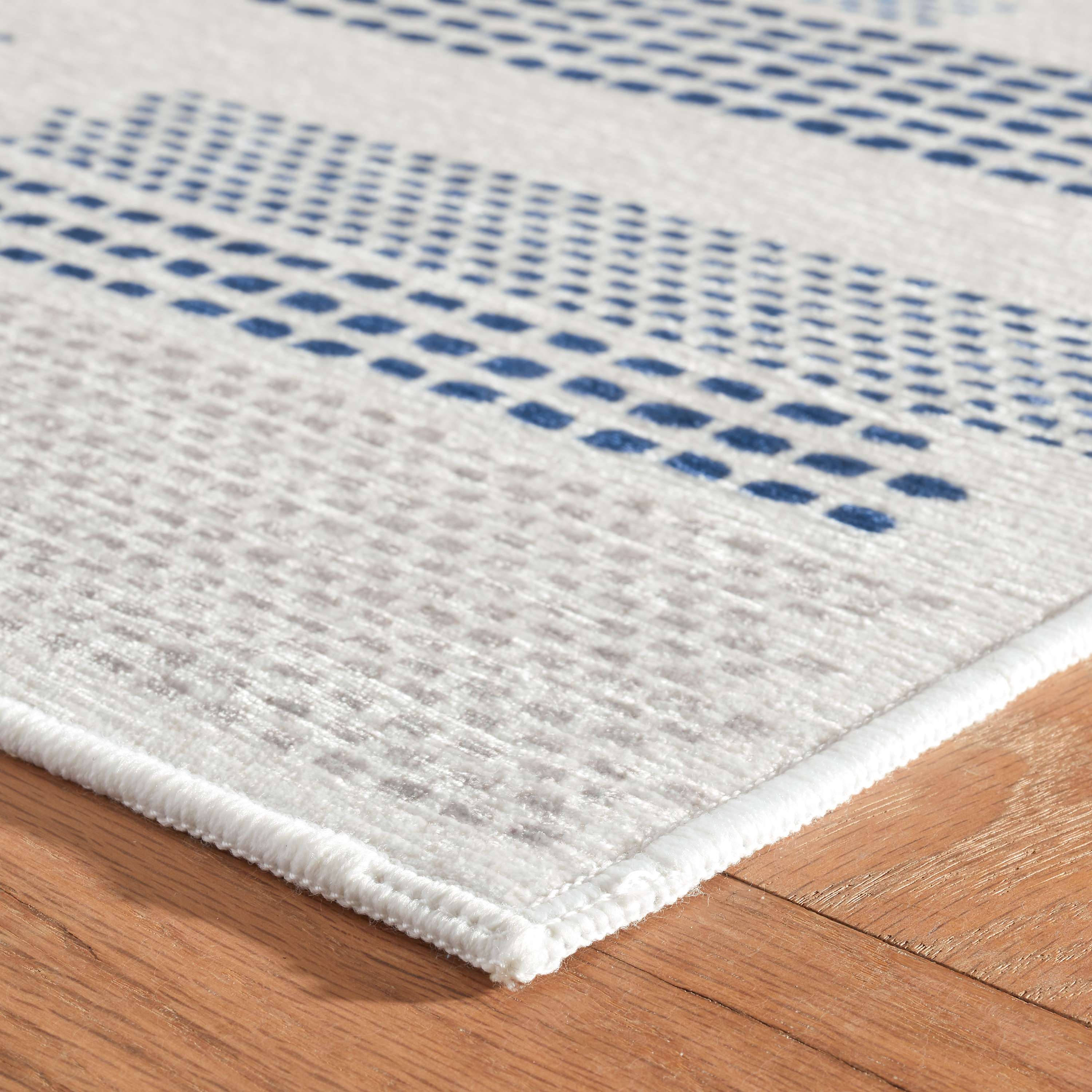 Tread Lightly Navy Machine Washable Rug - Image 3