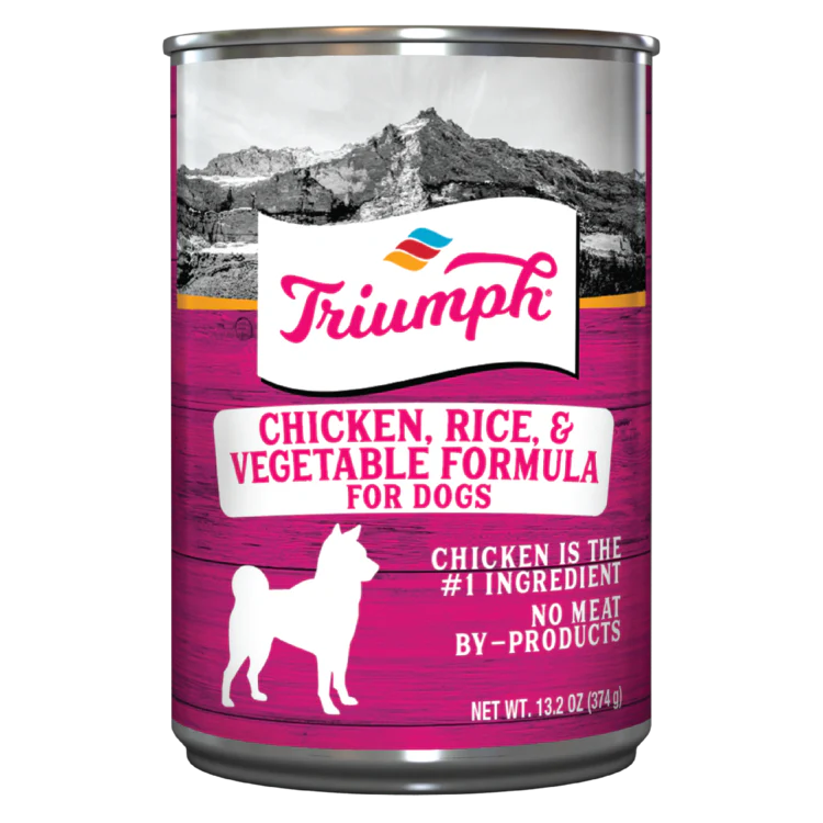Triumph Chicken, Rice, & Vegetable Formula Dog Food 13.2oz Can - Image 1