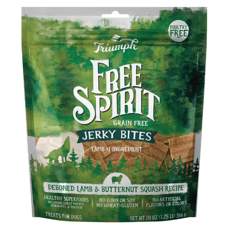 Triumph Free Spirit Grain Free Lamb & Butternut Squash Recipe Jerky Bites 20oz - Image 1