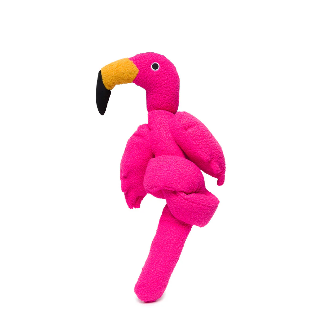 Fabdog Twisty Flamingo Dog Toy, 5ft - Image 1