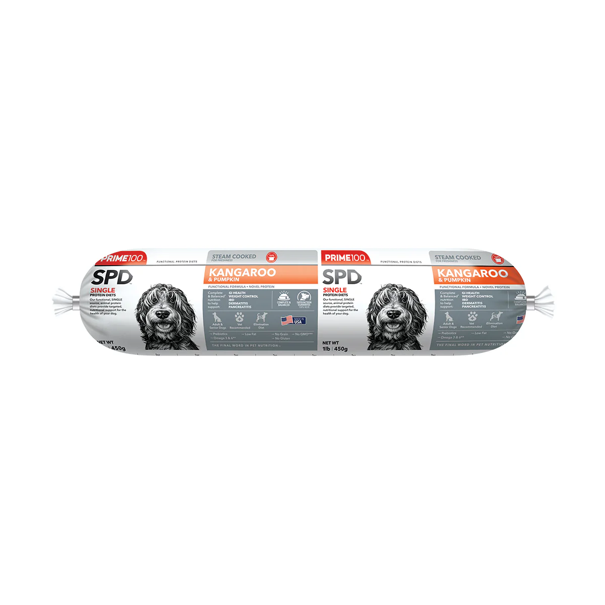Prime100 SPD Fresh Roll Kangaroo & Pumpkin 1lb - Image 1