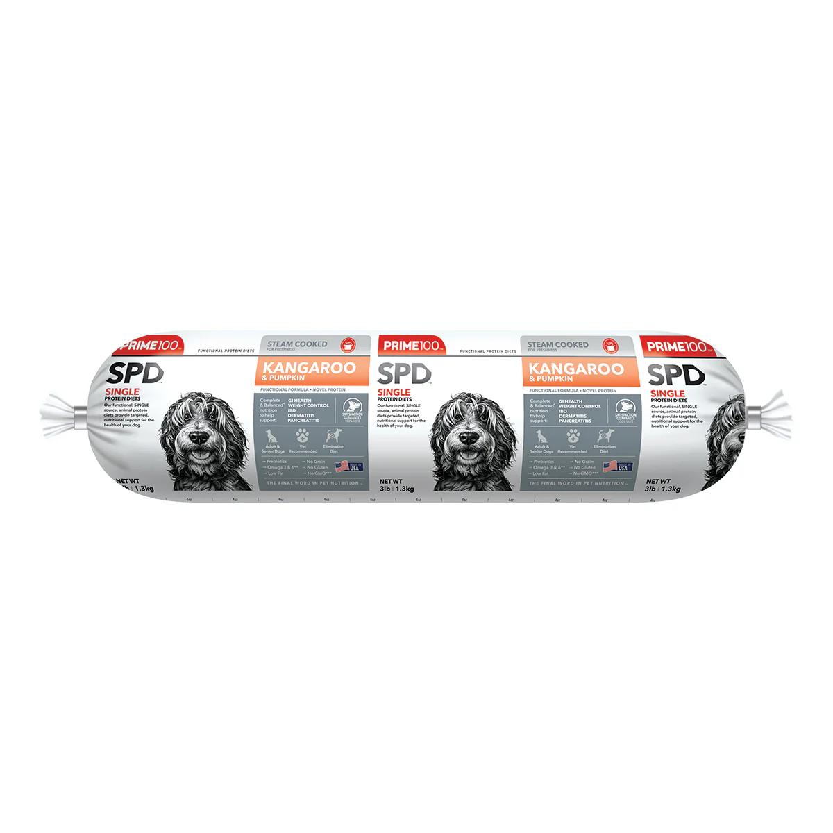 Prime100 SPD Fresh Roll Kangaroo & Pumpkin 3lb - Image 1