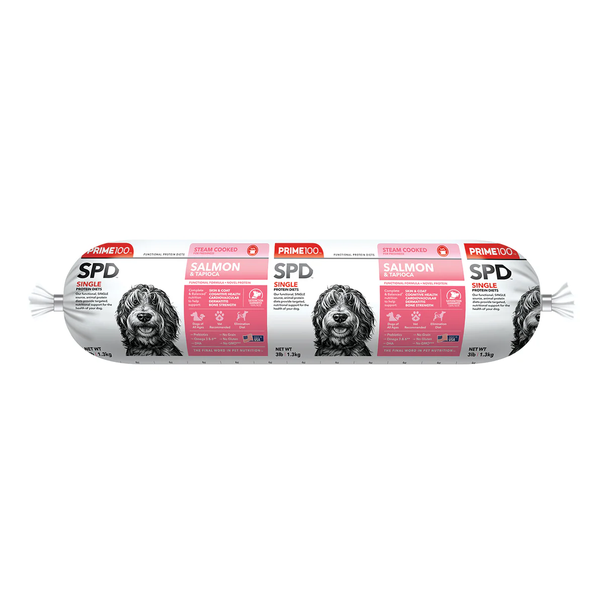 Prime100 SPD Fresh Roll Salmon & Tapioca 3lb - Image 1