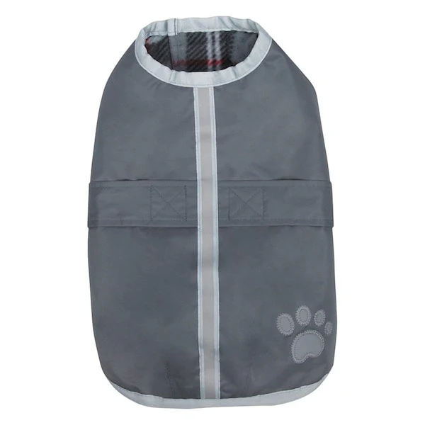 Petedge Zack & Zoey Noreaster Blanket Dog Coat Large Silver - Image 1