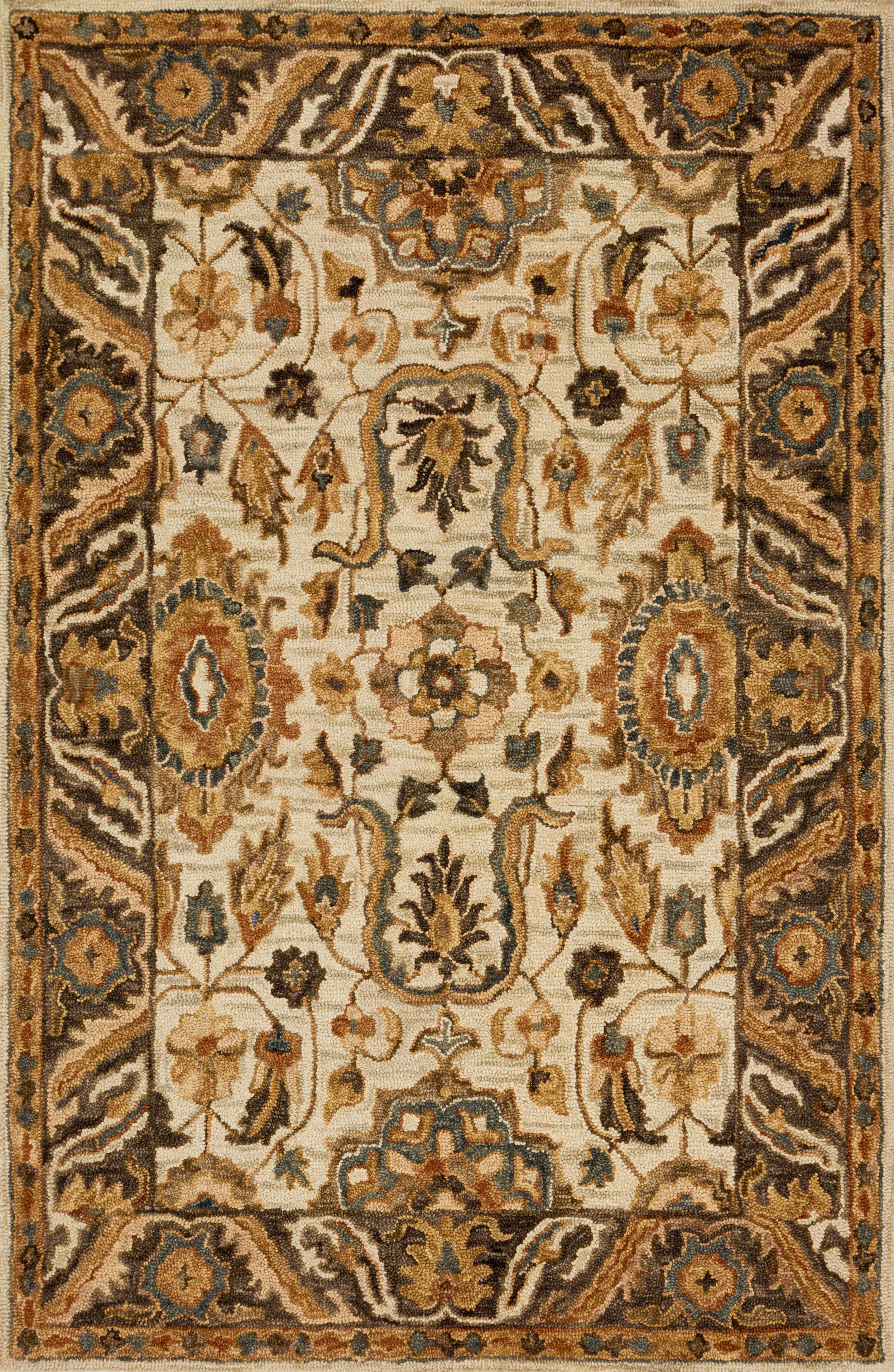 Victoria Ivory / Dk Taupe Rug