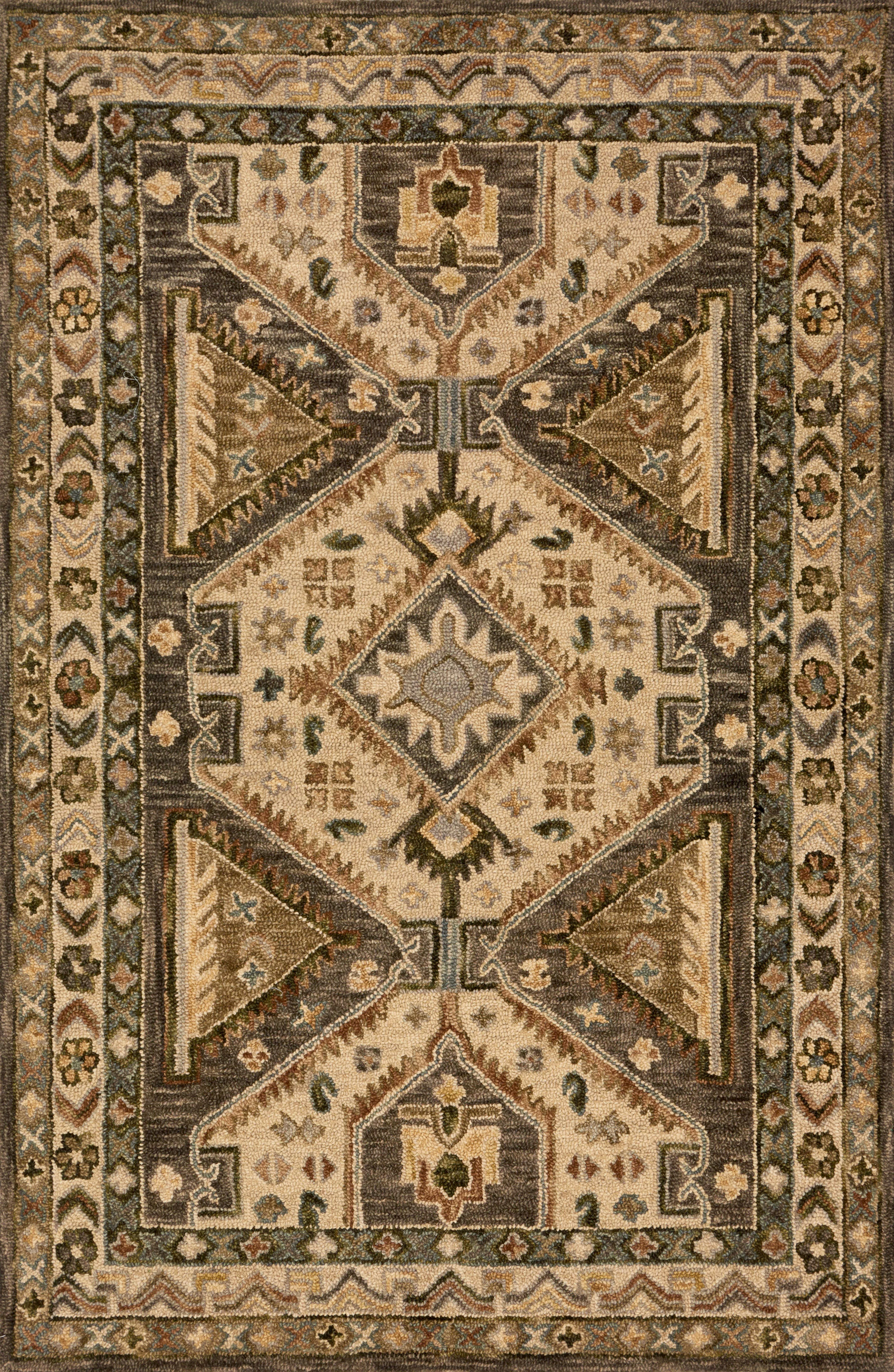 Victoria Walnut / Beige Rug