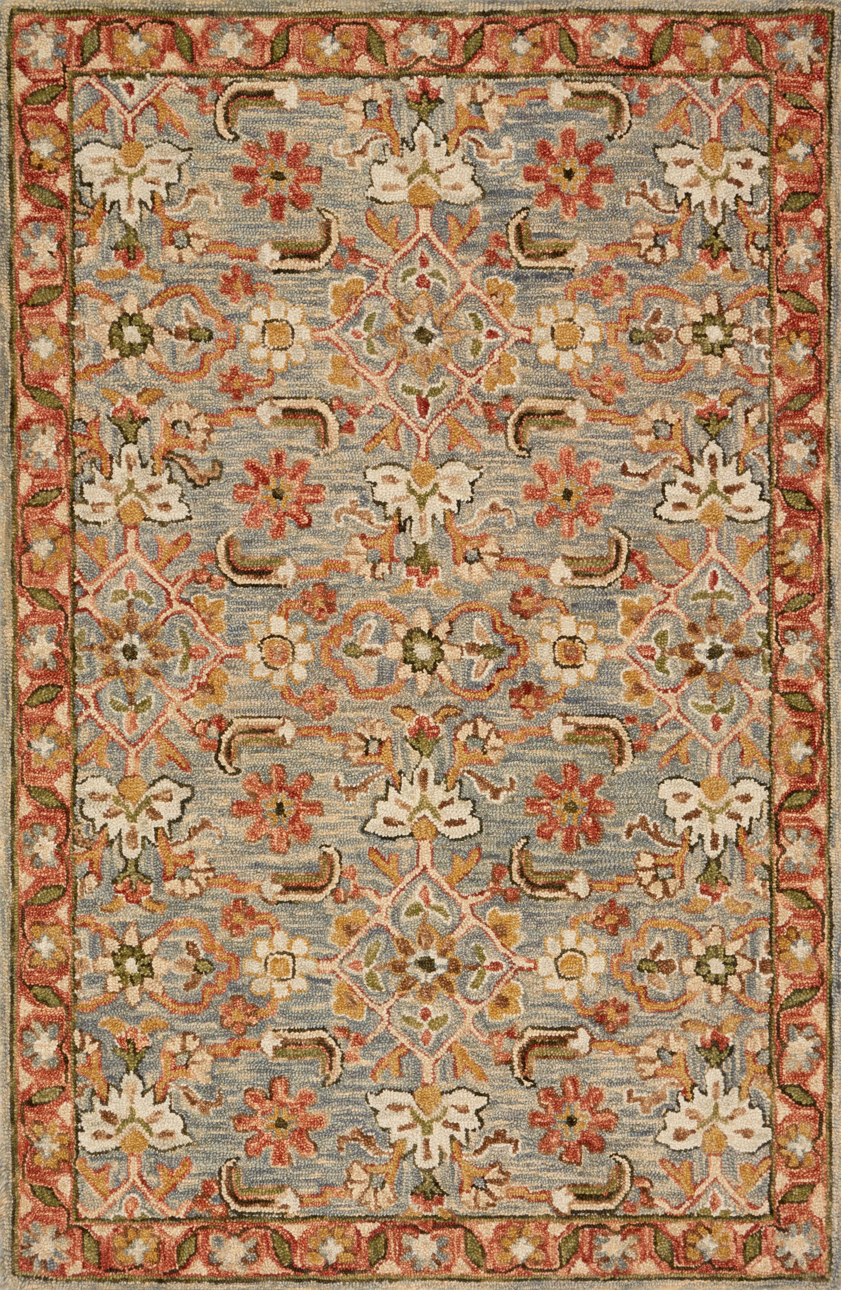 Victoria Slate / Terracotta Rug